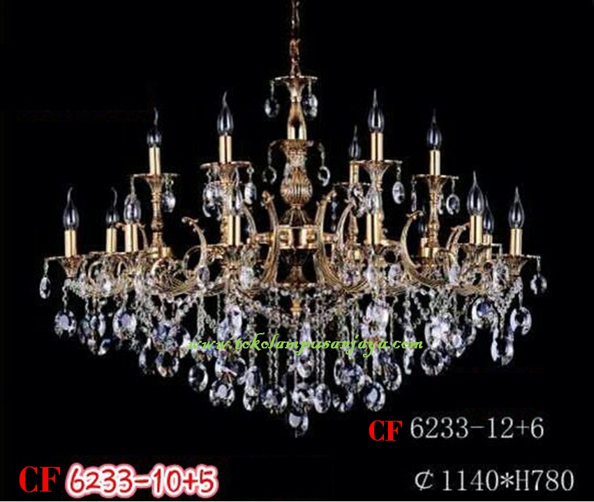Lampu Gantung Crystal CF 6233-12+6